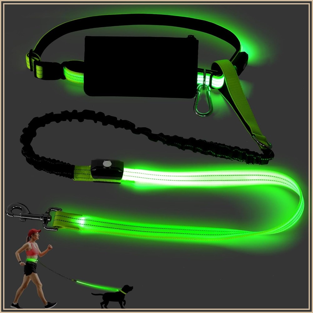 Retractable Dog Leash - LED Hands Free Dog Leash, Waist