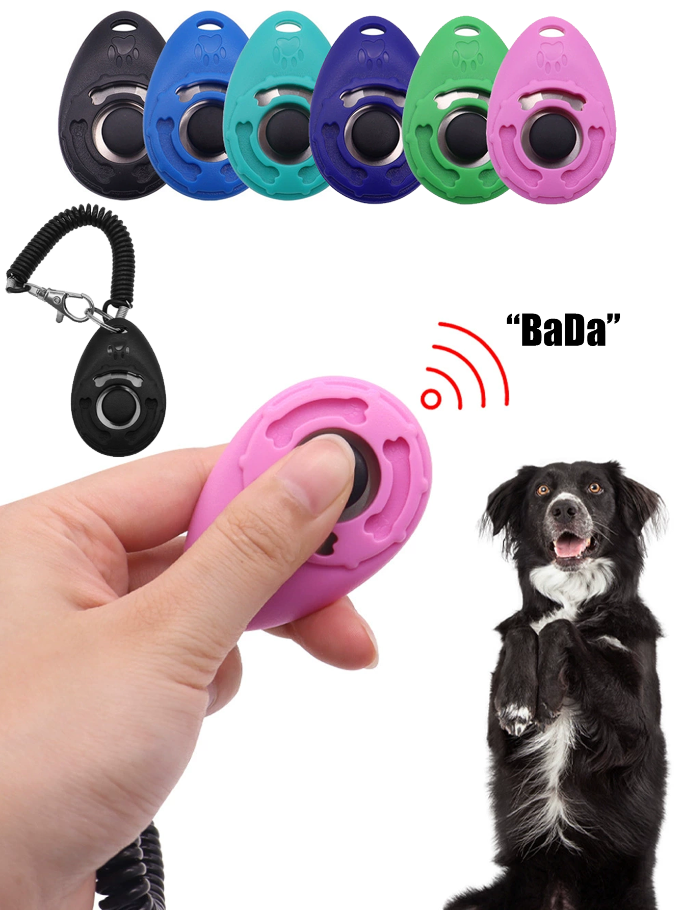 Retractable Dog Leash - Dog Training Clicker with Wrist Strap｜1-Second