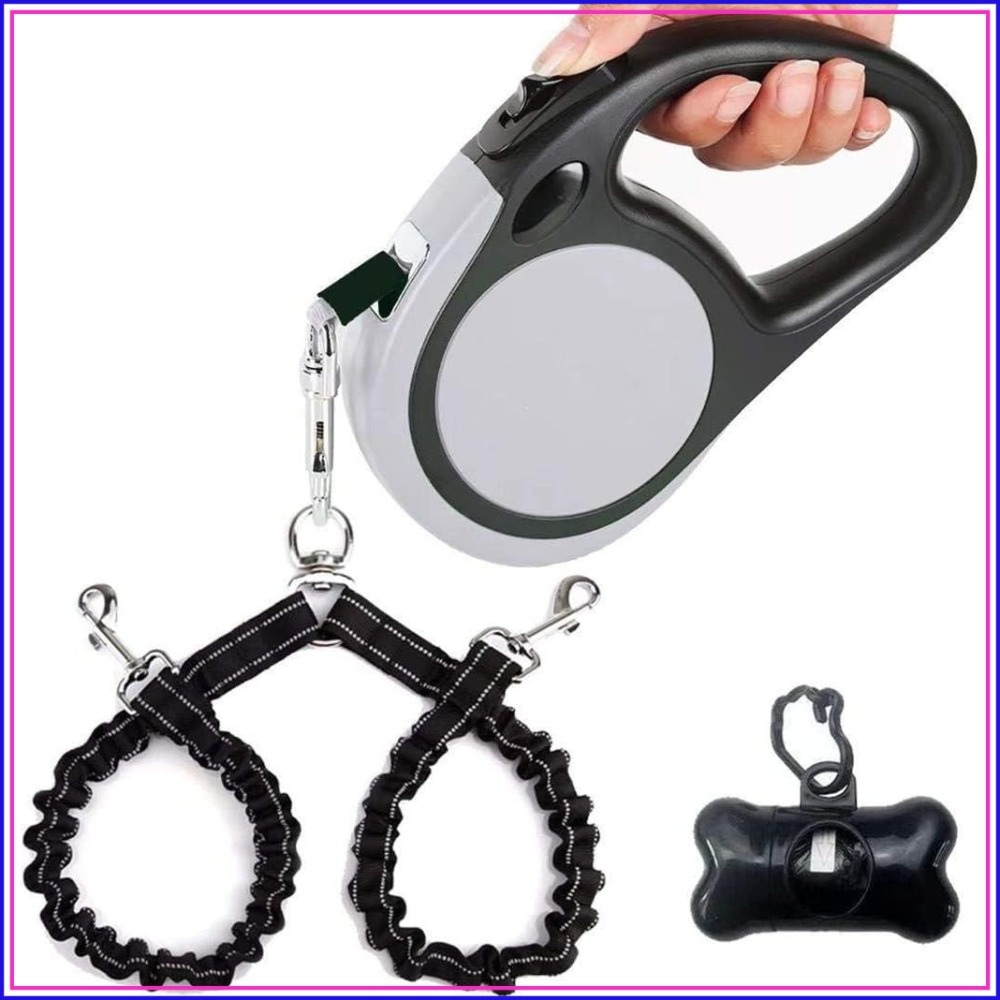 Retractable Dog Leash - Dual Retractable Dog Leash for 2