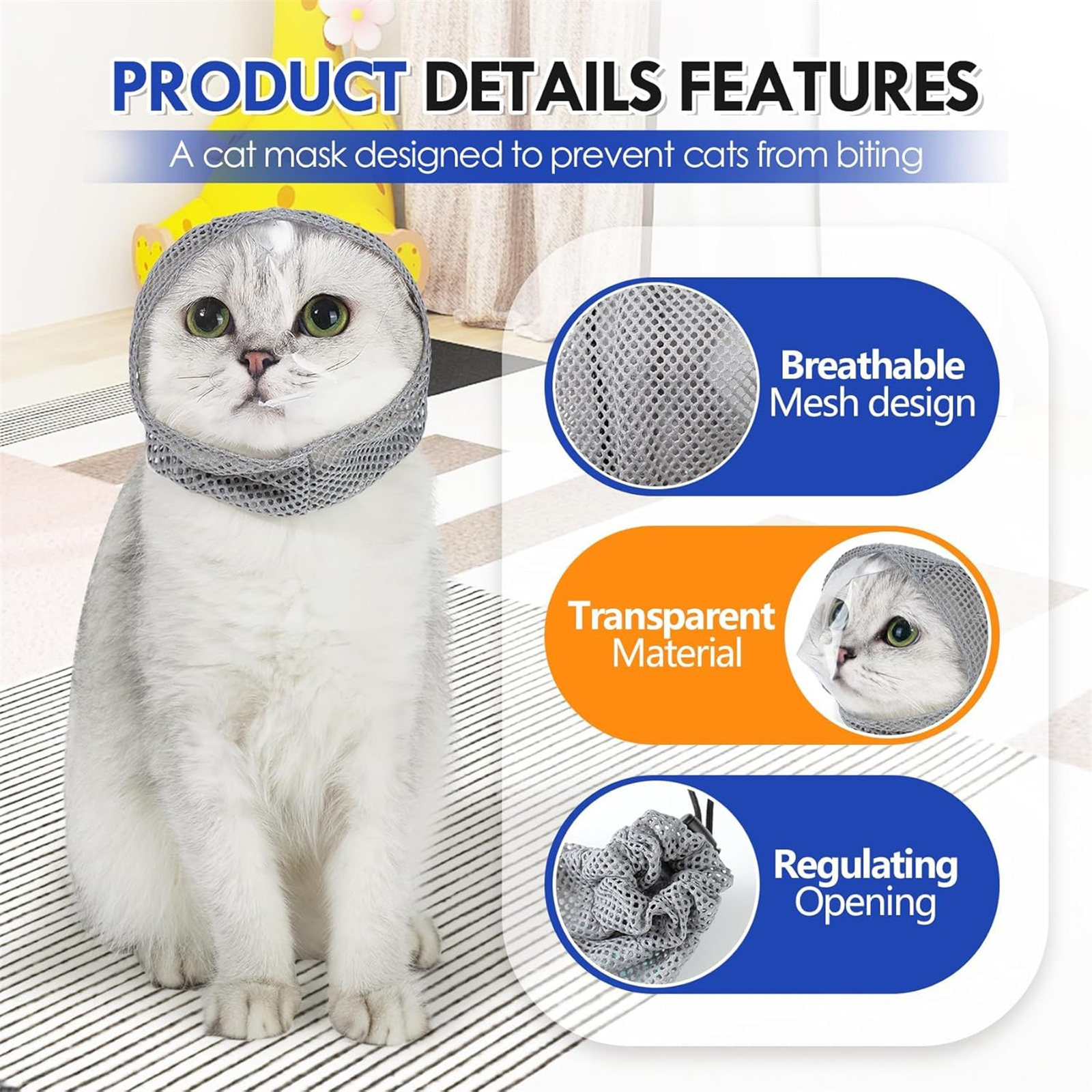 Pet Cat Anti Bite Muzzles Adju - Pet Supplies Nail Trim incelemesi ve fiyatı