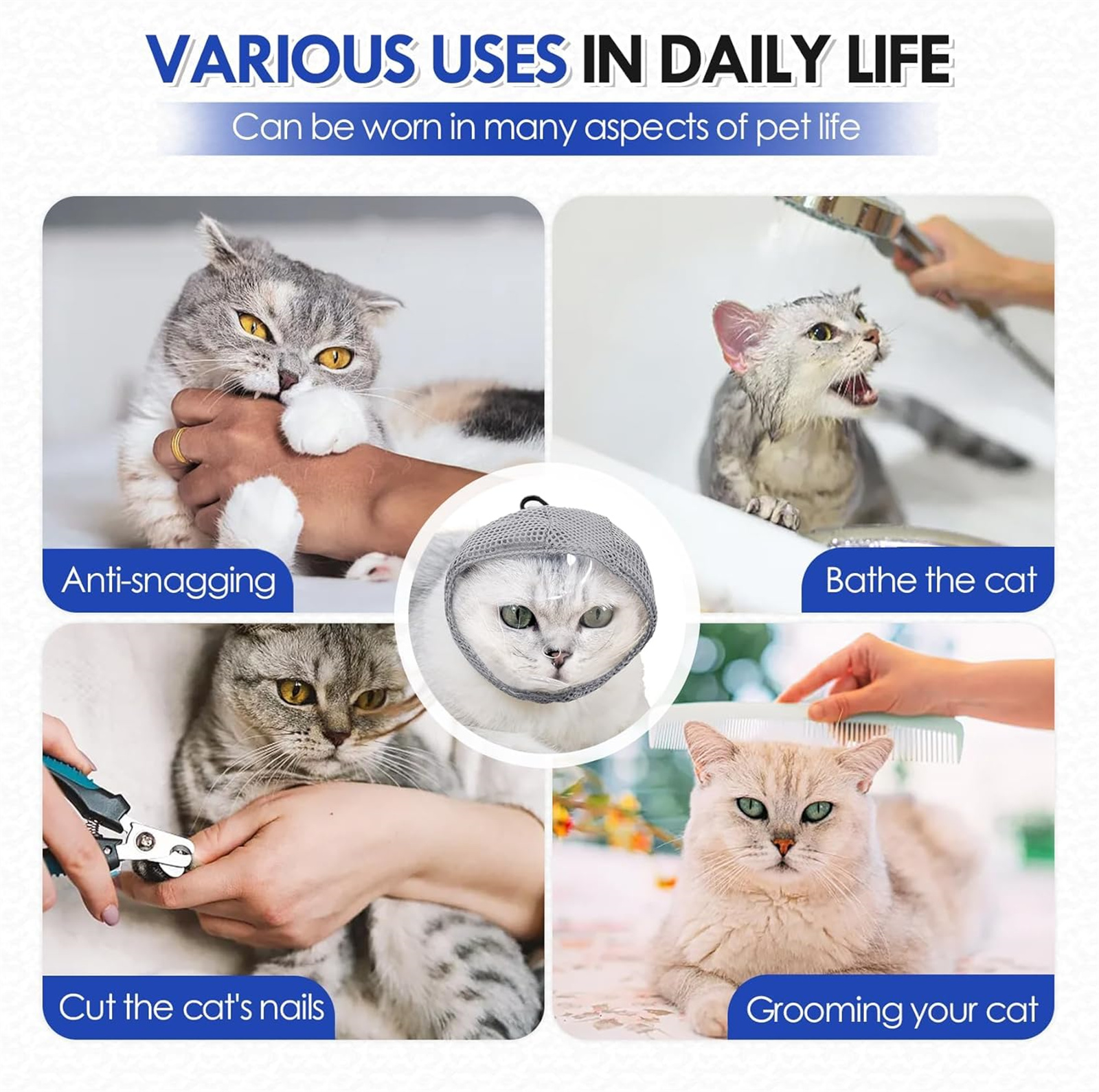 Pet Cat Anti Bite Muzzles Adju - Pet Supplies Nail Trim incelemesi ve fiyatı