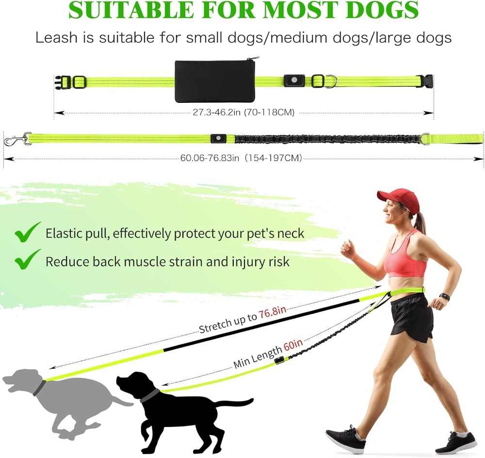 LED Hands Free Dog Leash, Wais - Retractable Dog Leash incelemesi ve fiyatı