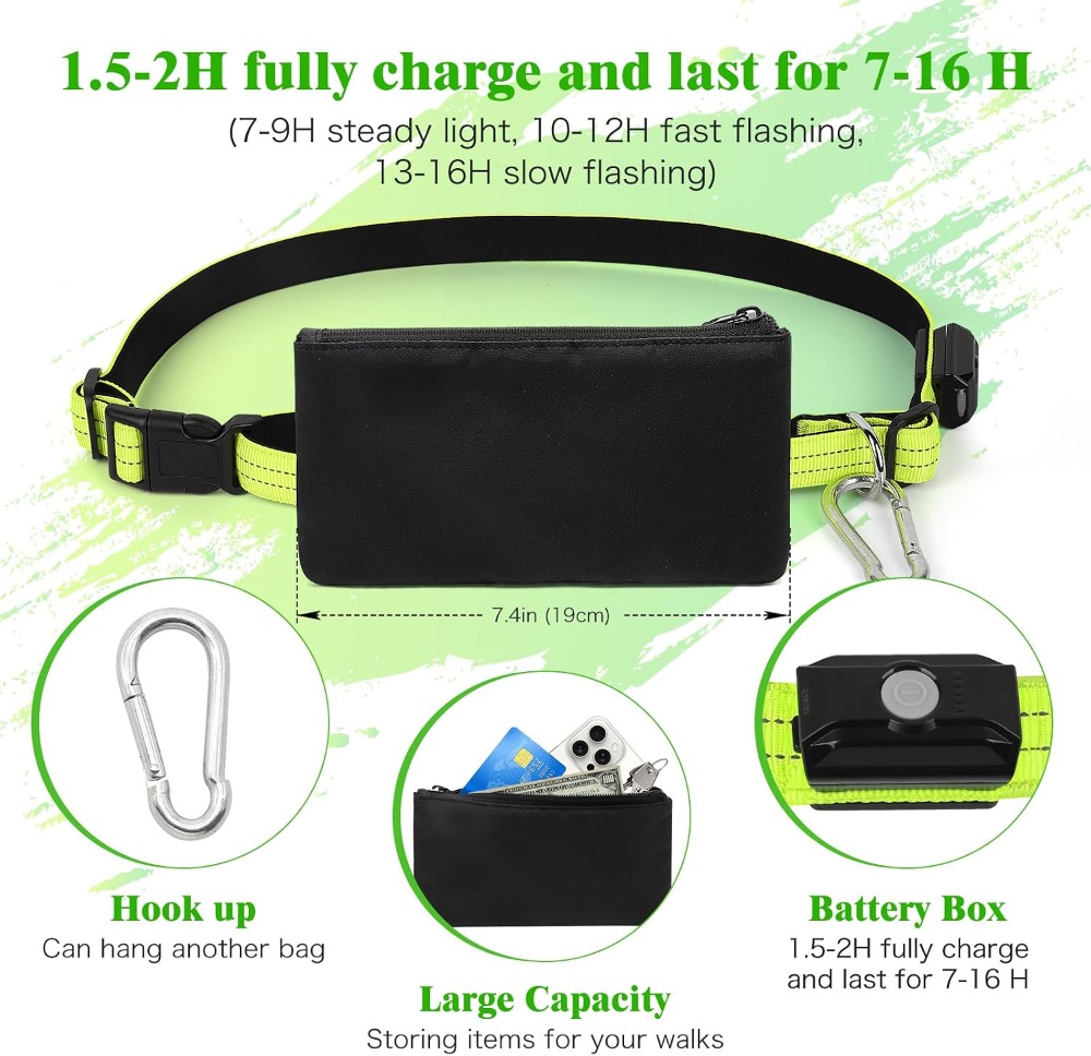 LED Hands Free Dog Leash, Wais - Retractable Dog Leash incelemesi ve fiyatı