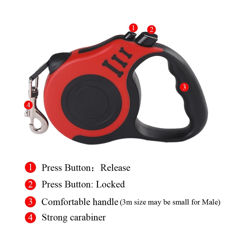1pc 3m Dog Leash for Small Dog - Retractable Dog Leash incelemesi ve fiyatı