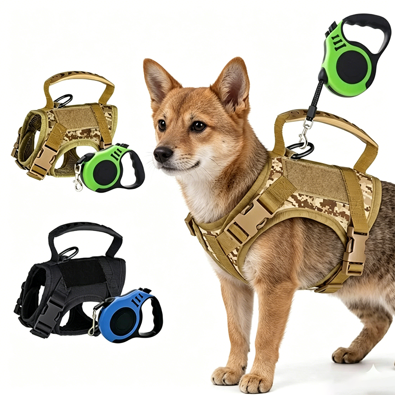 Breathable Tactical Pet Harnes - Retractable Dog Leash incelemesi ve fiyatı