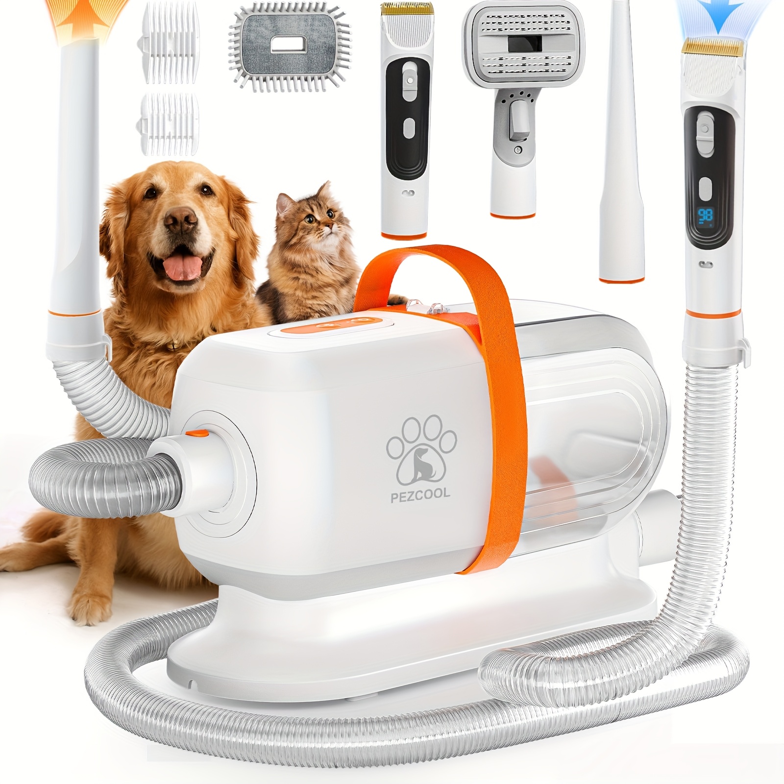 8-in-1 Dog Grooming Vacuum for - Pet Supplies Grooming Hours incelemesi ve fiyatı