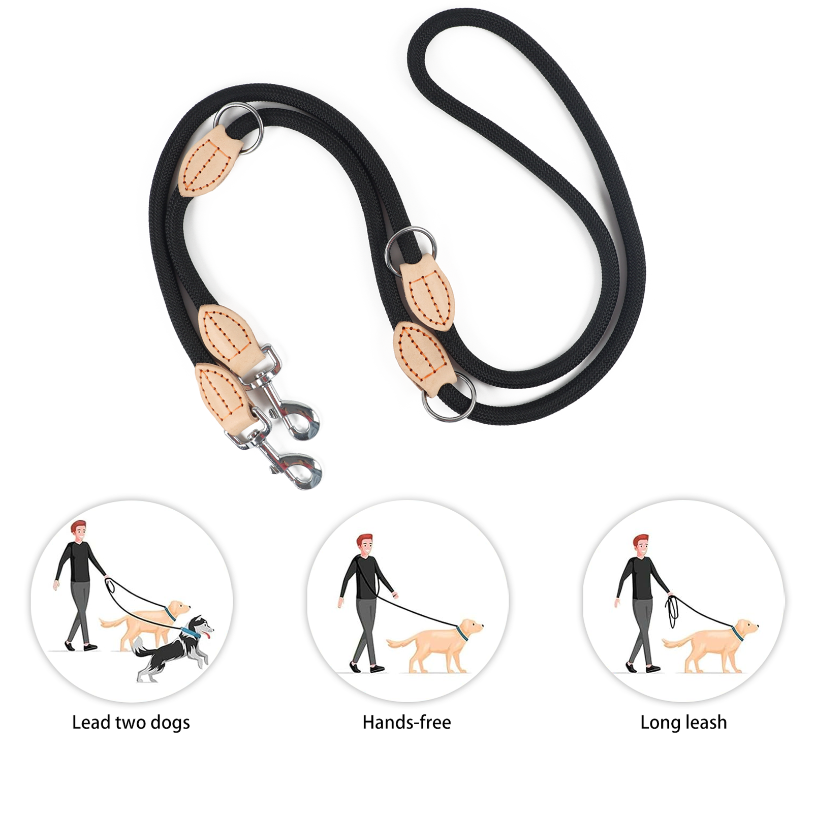 Multipurpose Dog Double Leash  - Retractable Dog Leash incelemesi ve fiyatı